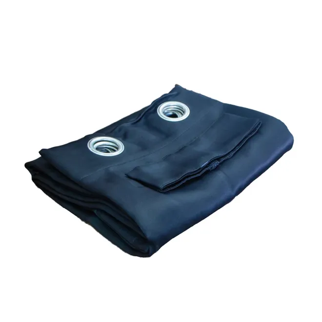 Cortinas de blackout, 2 paños con argollas color negro (1.32 m x 2.13 m)