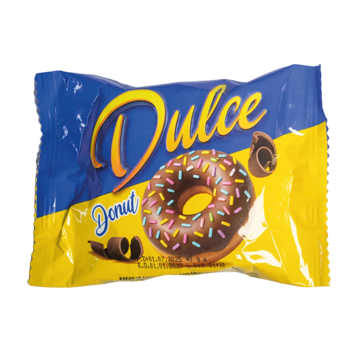 Dúo donut cubiertas con chocolate, 40 g, Dulce