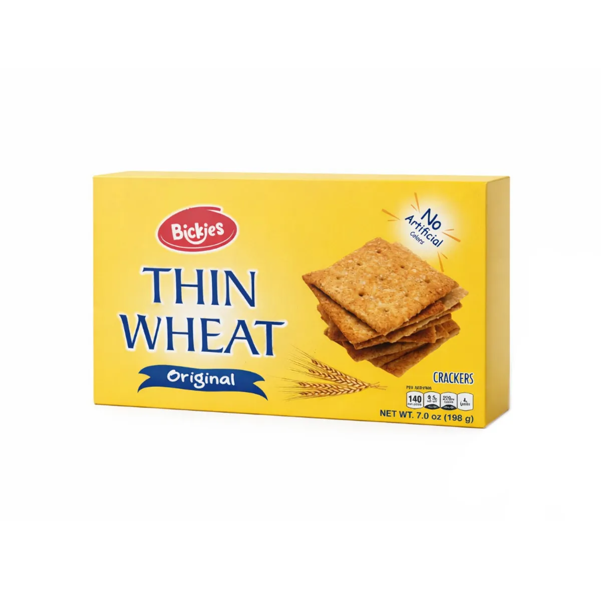 Galletas de trigo fino original, 198 g, Bickies