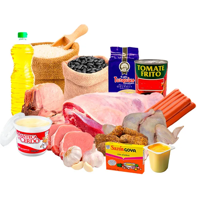 Combo Cerdo, Pollo y mercado