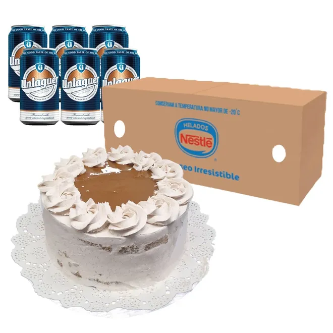 Helado Nestlé 4.5 L+ Cake + Cervezas 