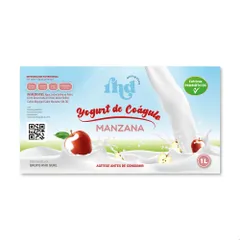 Yogurt probiótico de coágulo sabor Manzana, 1 L, RHD