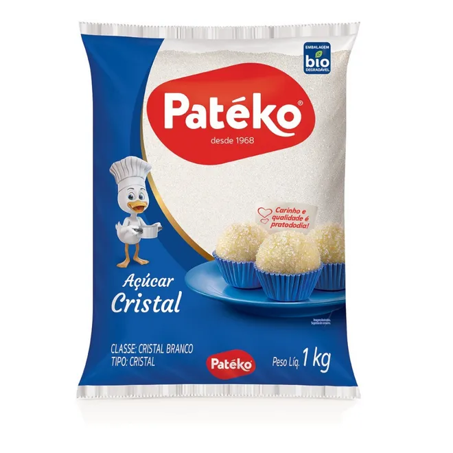 Azúcar blanca refinada, 1 kg, Patéko