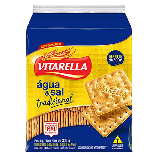 Galleta Cracker tradicional agua y sal 350 g/12,35 oz, Vitarella