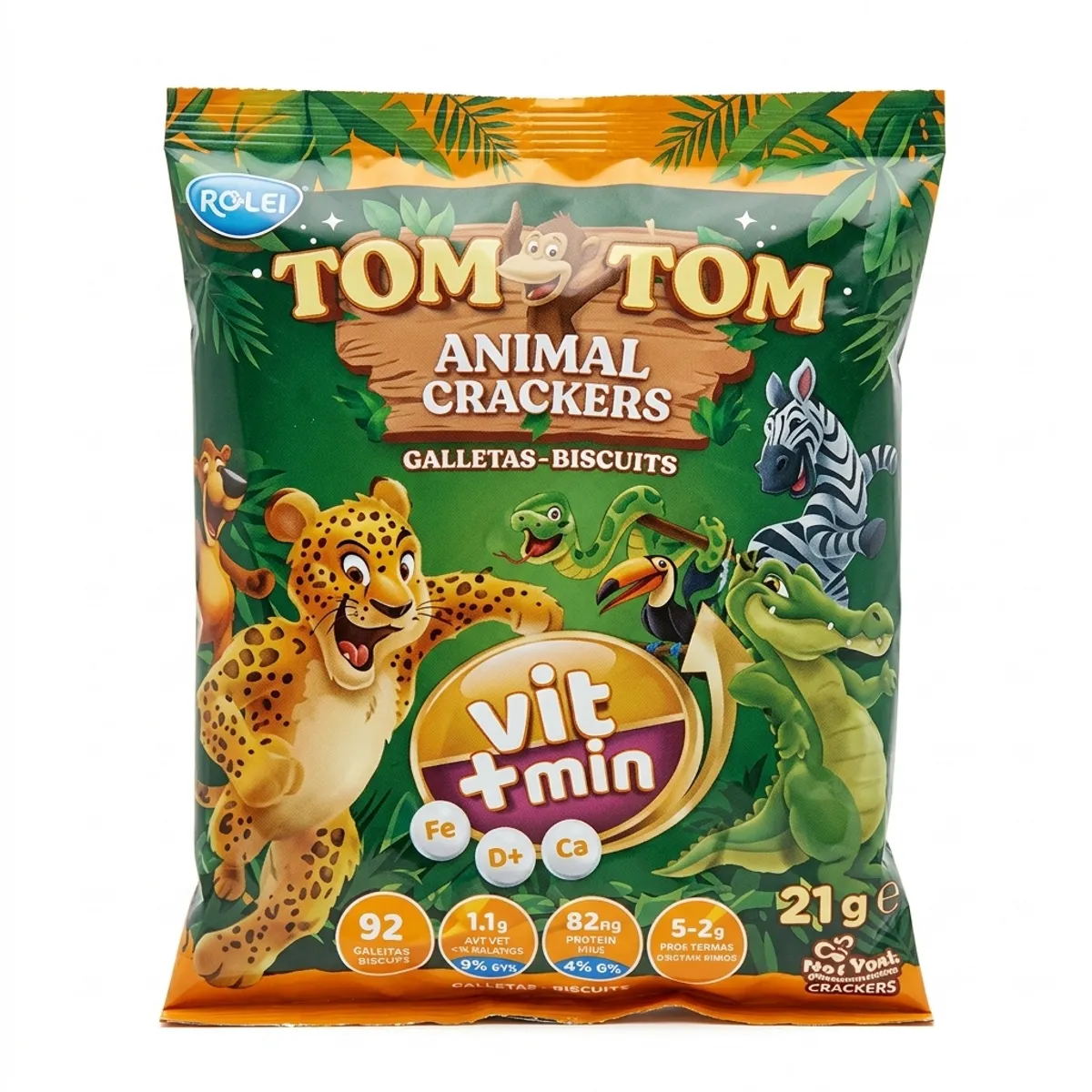 Galletas de animalitos (12 x 22 g) Tom Ton