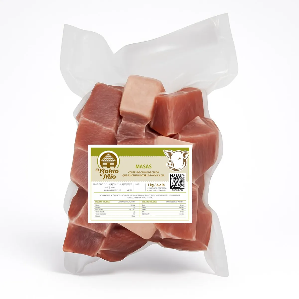 Masas de cerdo, 1 kg, EBM