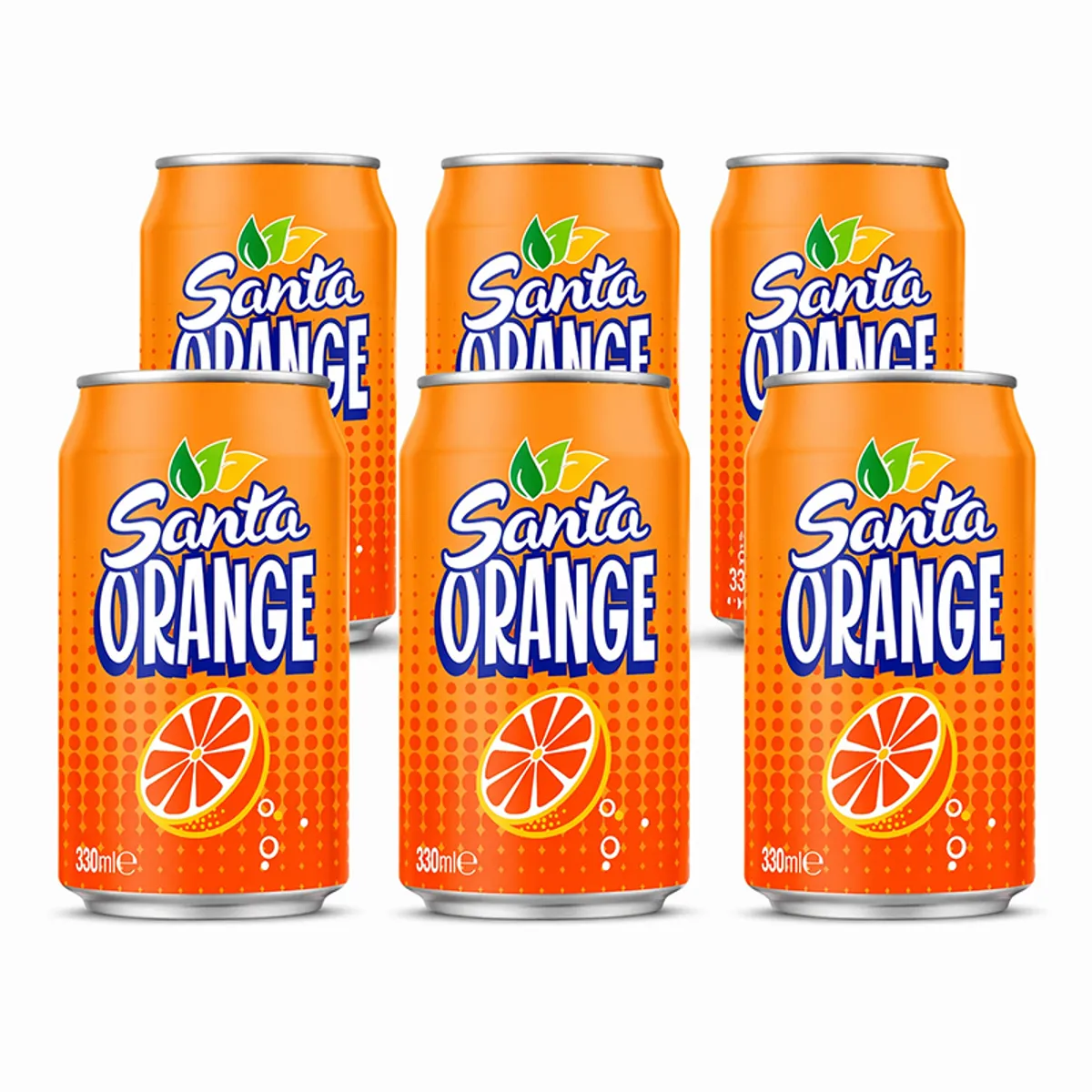 Six de refresco de naranja (6 x 330ml) Santa