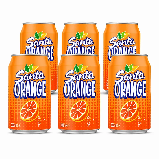 Six de refresco de naranja (6 x 330ml) Santa