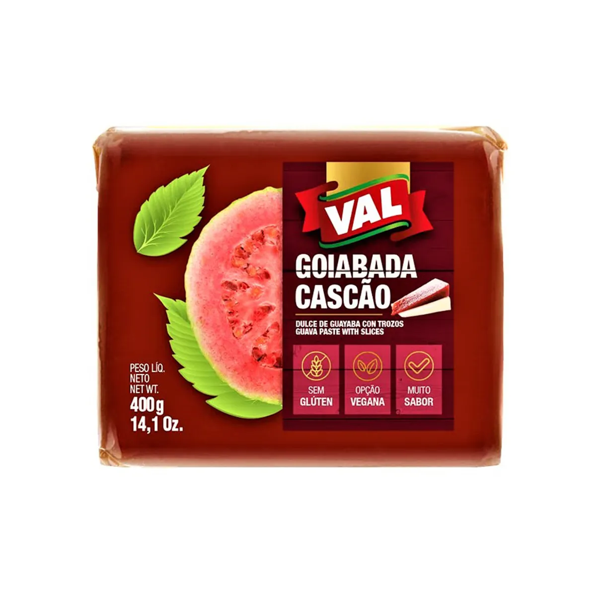 Barra de Guayaba con trozos de la fruta, 400 g, VAL