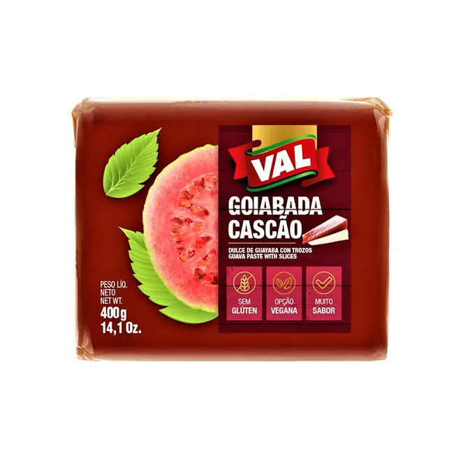 Barra de Guayaba con trozos de la fruta, 400 g, VAL