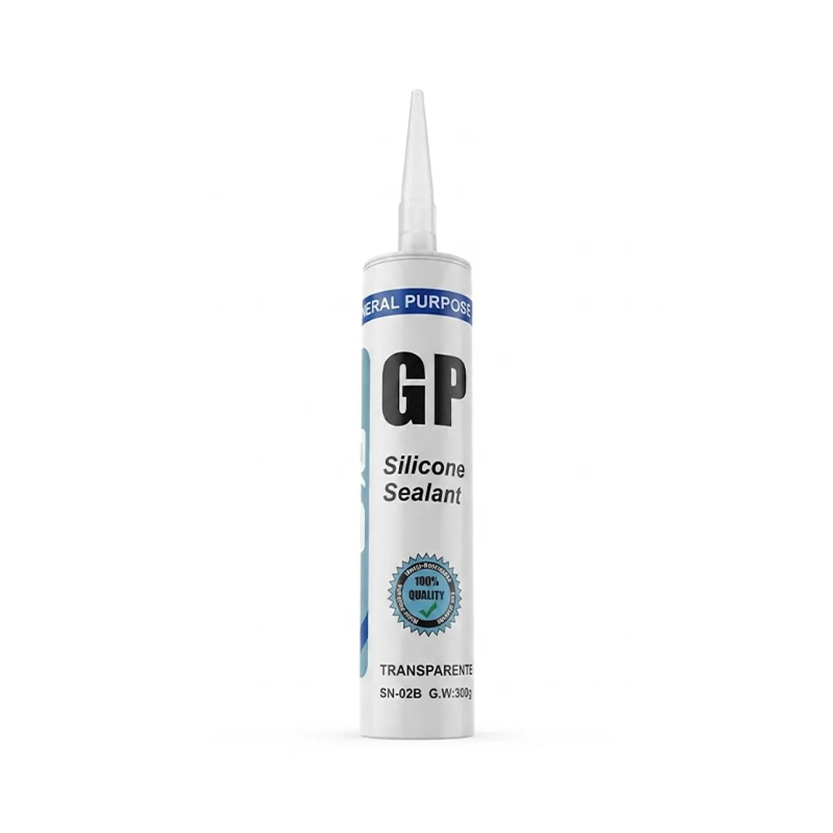 Sellador de silicona transparente de uso general de 300 ml, GP