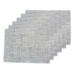 Manteles individuales, color gris claro 6 u (45 cm x 30 cm) 