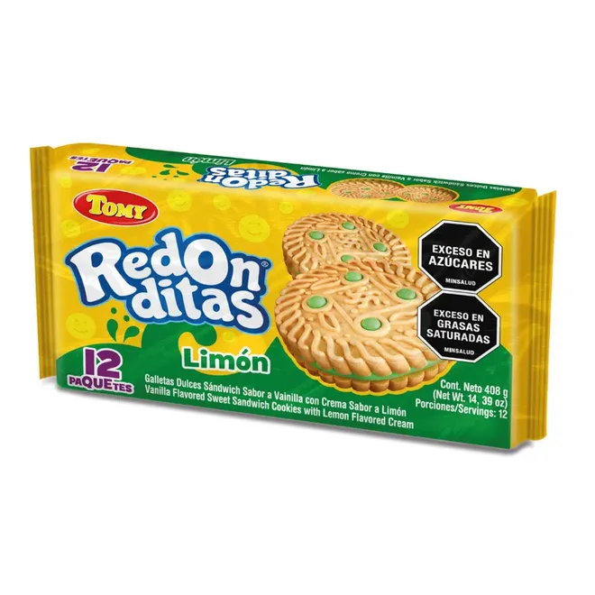 Galleta Dulce cremada limón, 408 g (12 u) Redonditas