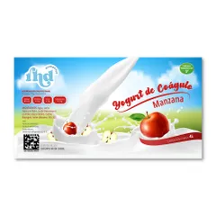 Yogurt probiótico de coágulo sabor Manzana , 4 L, RHD