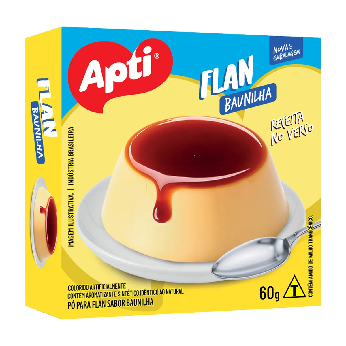 Flan de vainilla, 60 g, Apti