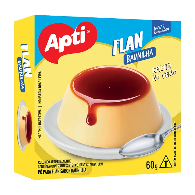 Flan de vainilla, 60 g, Apti