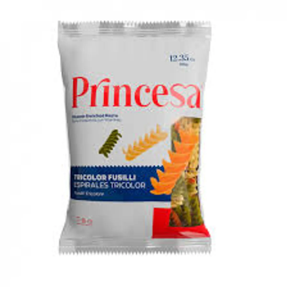 Pasta espiral tricolor, 350 g, Princesa