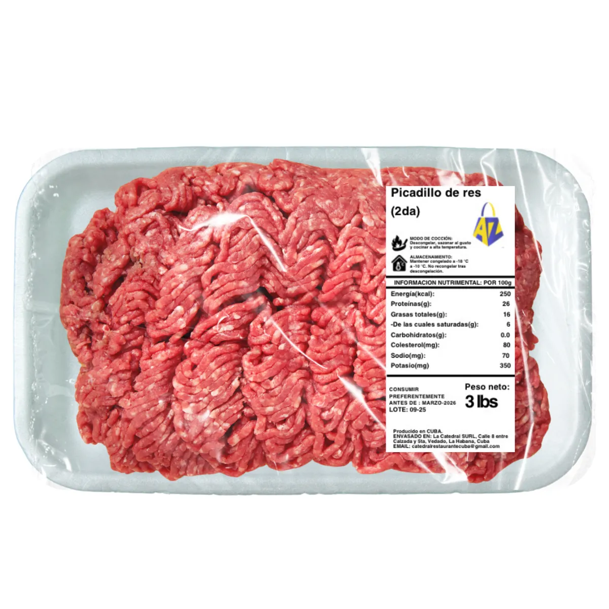 Picadillo de res (2da), 3 lb, AZ