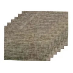 Manteles individuales, color carmelita claro, 6 u (45 cm x 30 cm) 