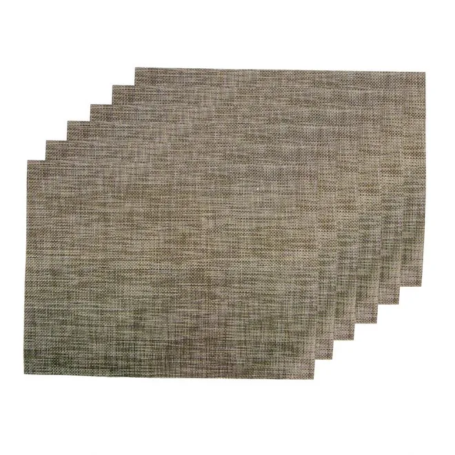 Manteles individuales, color carmelita claro, 6 u (45 cm x 30 cm) 