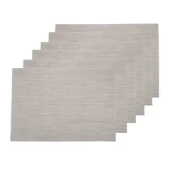 Manteles individuales, color beige 6 u (45 cm x 30 cm) 