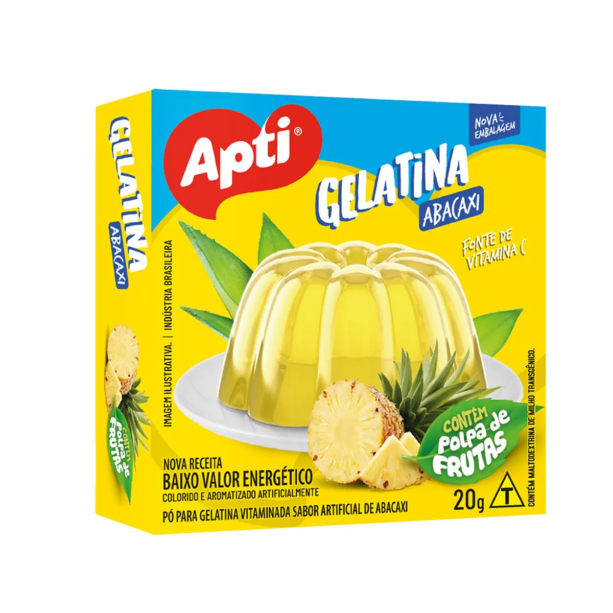 Gelatina con pulpa de piña, 20 g, Apti