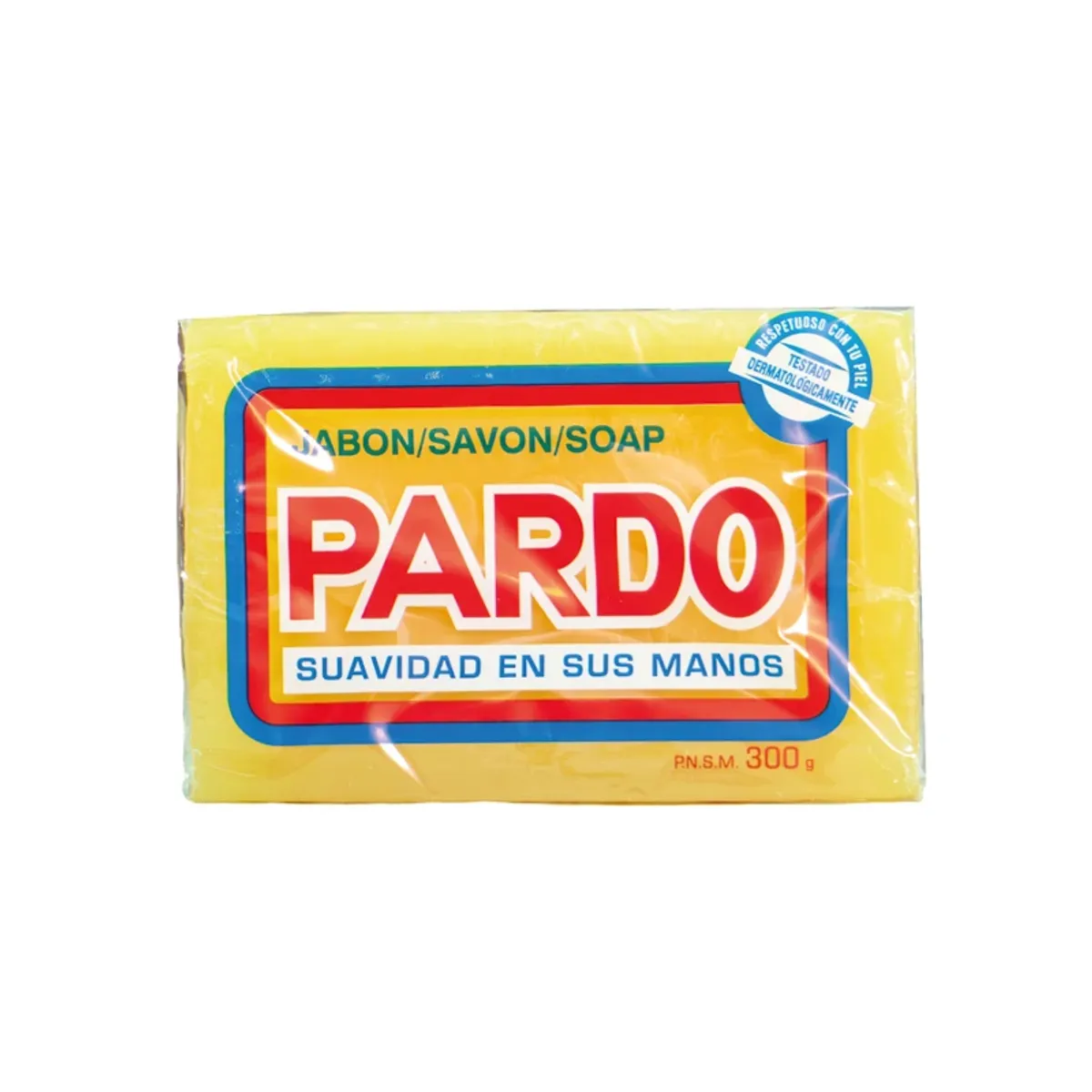 Jabón en barra amarillo, 300 g, Pardo