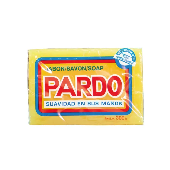 Jabón en barra amarillo, 300 g, Pardo