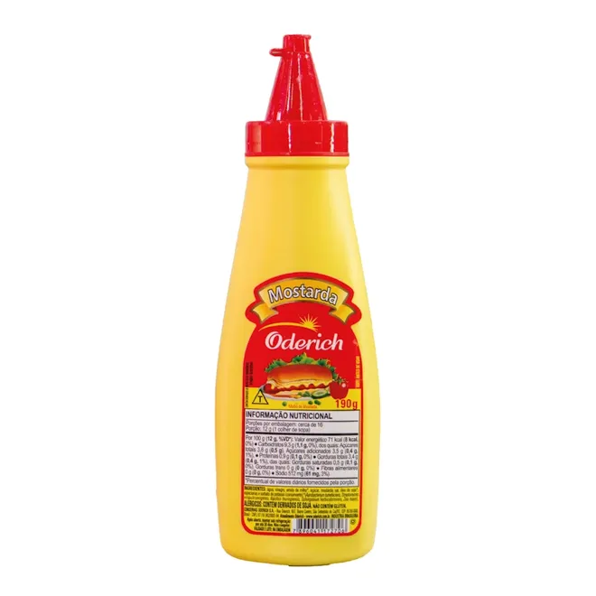 Mostaza en pomo exprimible, 190 g, Oderich