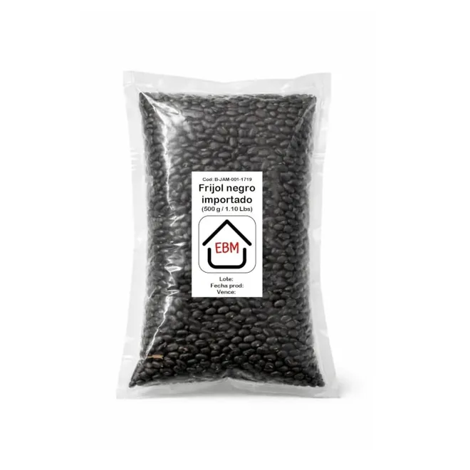 Frijol negro importado, 500 g, EBM