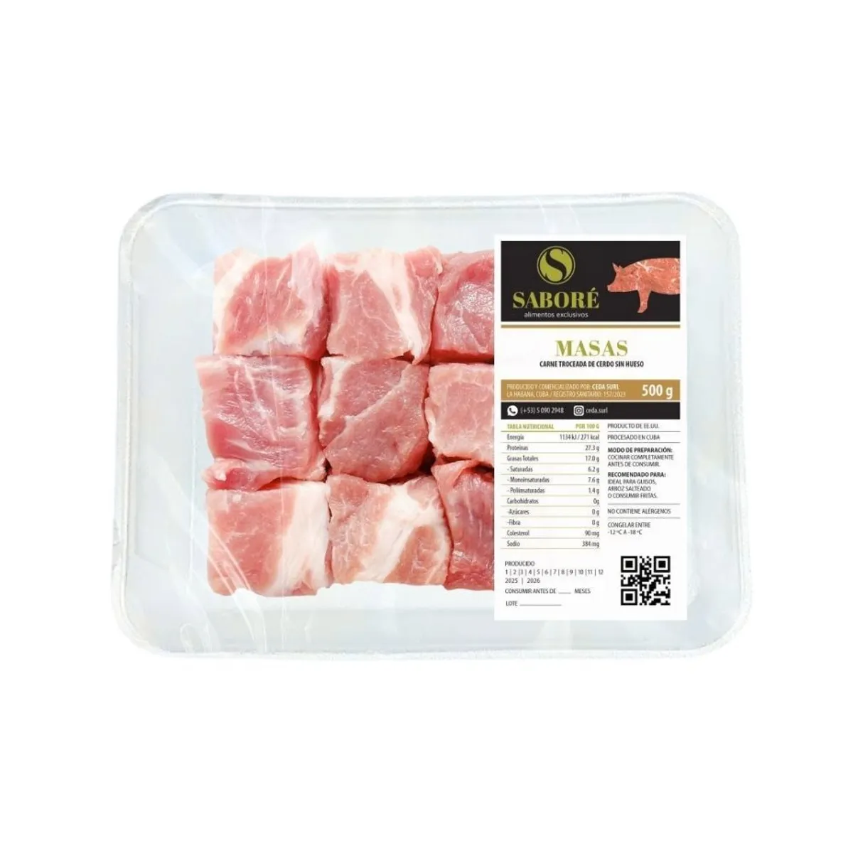 Masas de cerdo, 500 g, Saboré