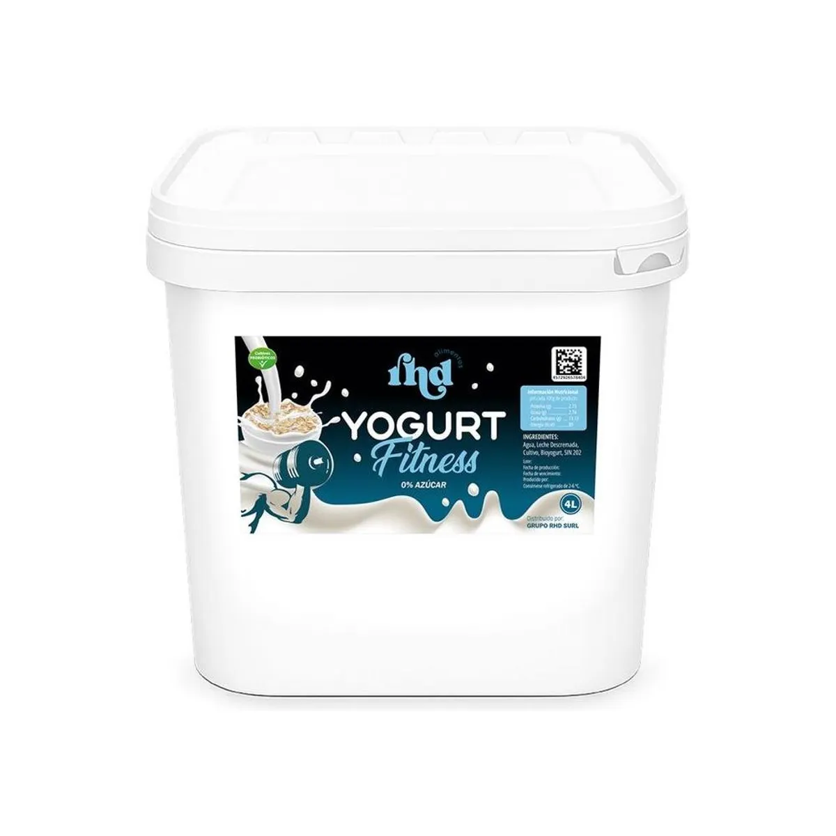 Yogurt probiótico de coágulo Fitness , 4 L, RHD
