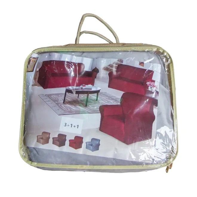 Juego de forro para muebles color gris claro, 5 plazas