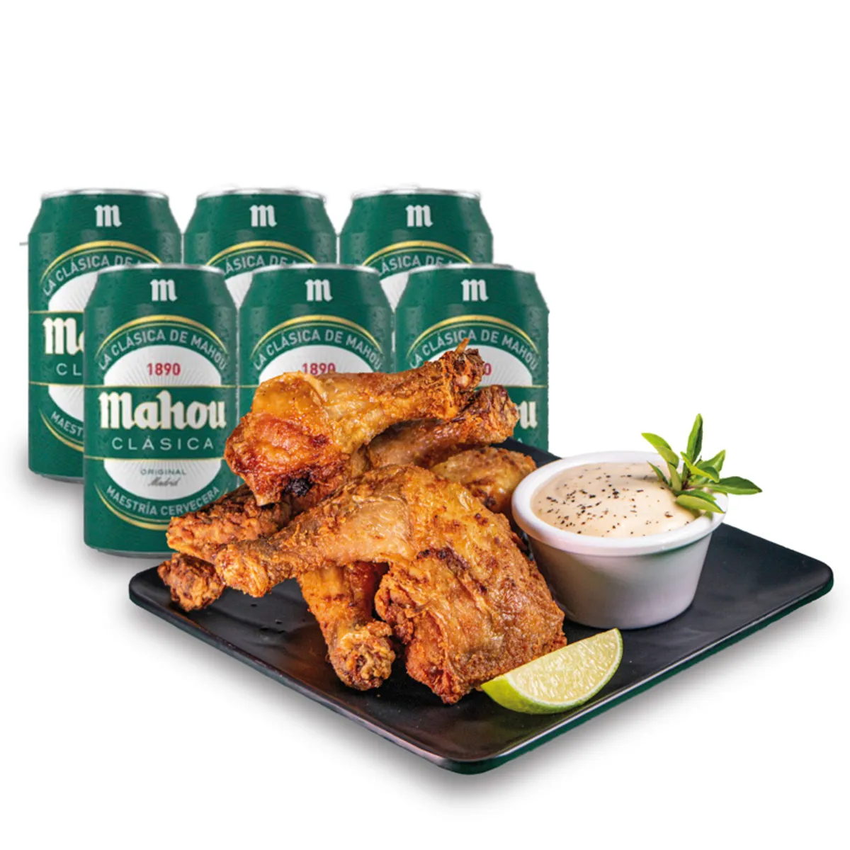 Pollo chiflado + cerveza 