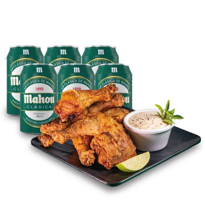 Pollo chiflado + cerveza 