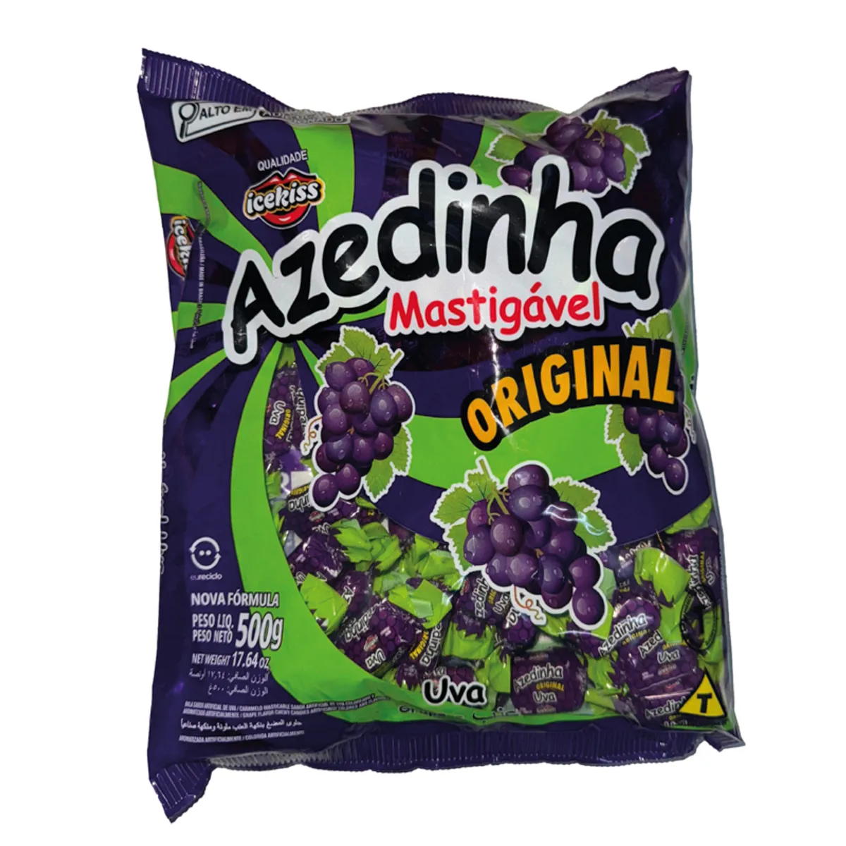 Caramelo suave sabor Uva, Azedinha, 500 g