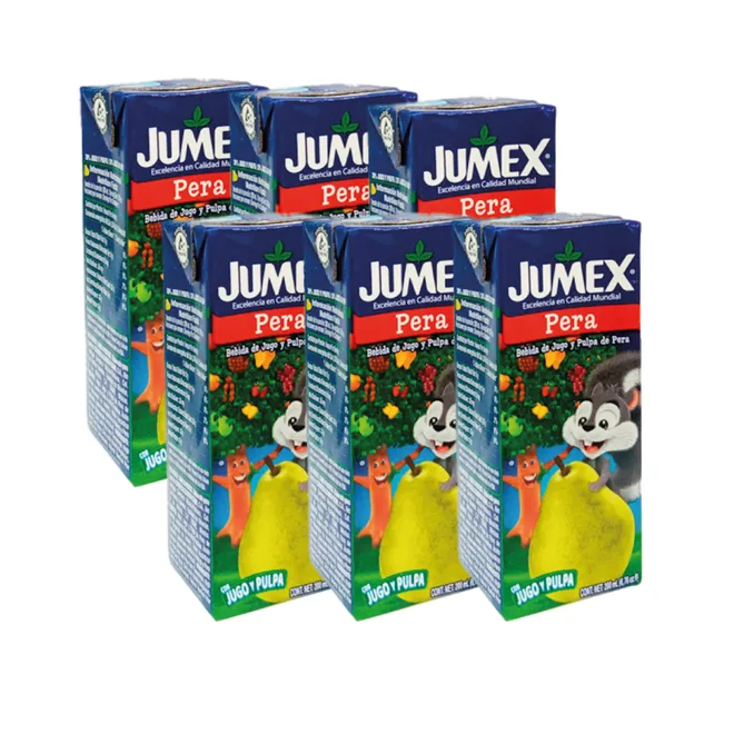 Six de jugos sabor Pera, Jumex, (6 x 200 ml)