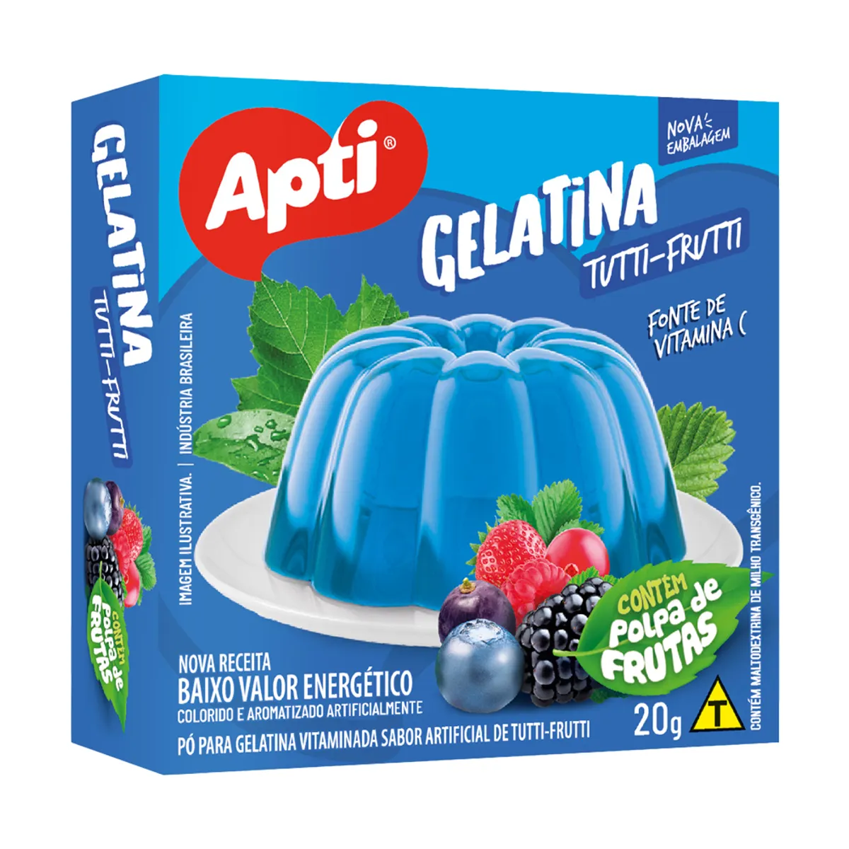 Gelatina con pulpa de Tutti- Frutti, 20 g, Apti