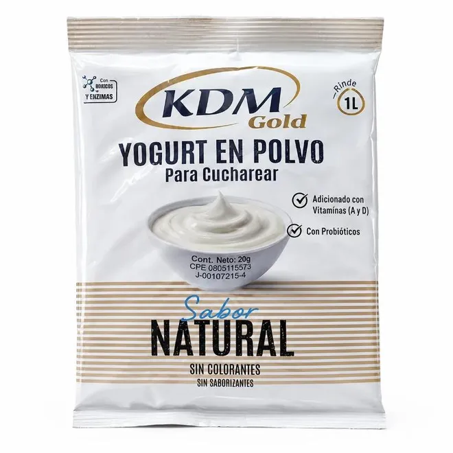 Yogurt en polvo sabor natural, 150 g, KDM Gold