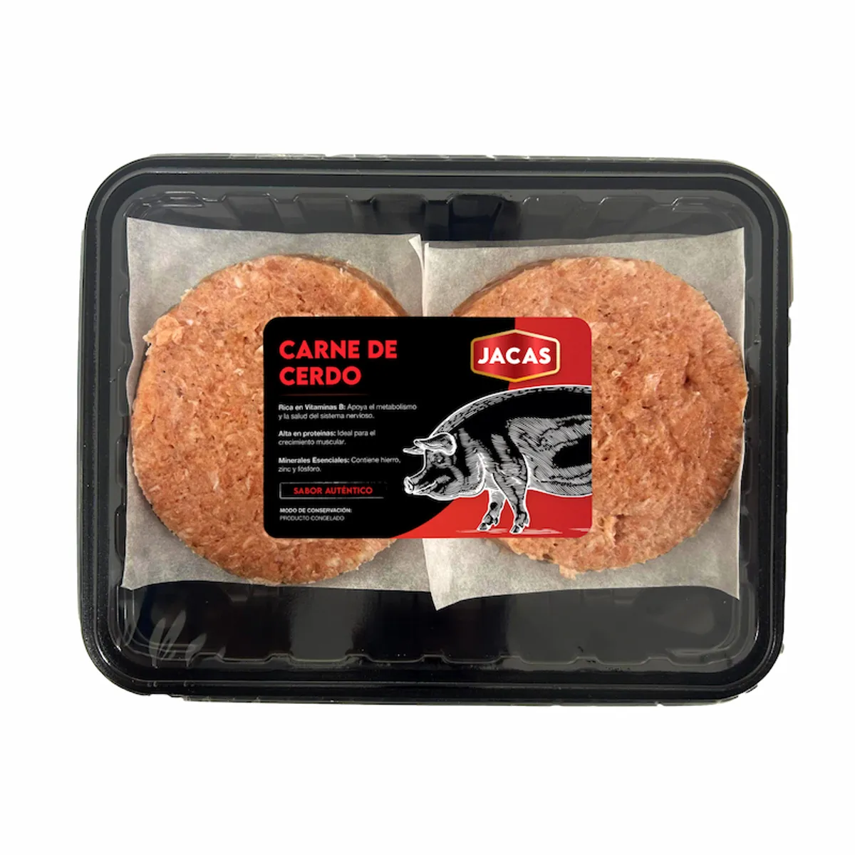 Hamburguesa de cerdo, 438 g, Jacas