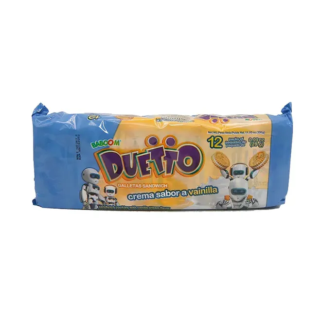 Galleta Sandwich con crema de vainilla (12 x 28 g) Duetto
