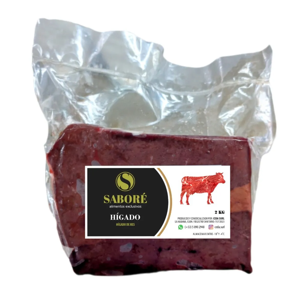 Hígado de res, 2 kg, Saboré