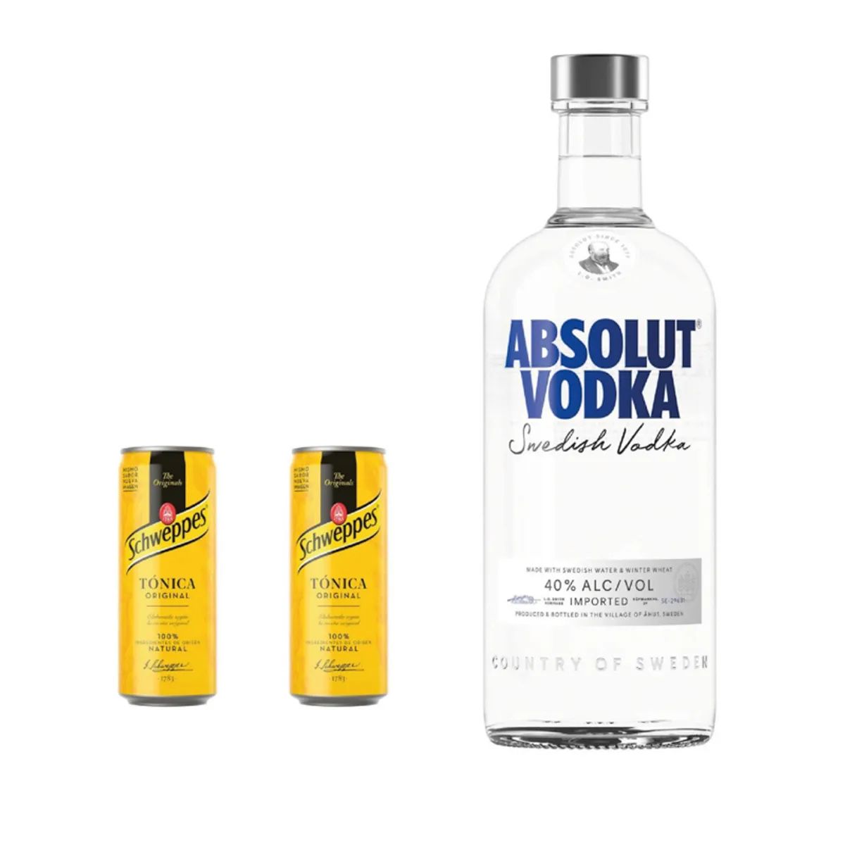 Vodka Absolut + 2 Tónicas