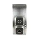 Fregadero doble con escurridor salida de 4", SPC