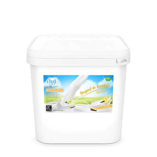 Yogurt probiótico de coágulo sabor Vainilla, 4 L, RHD