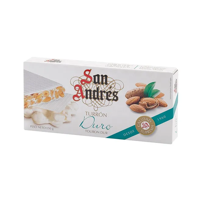 Turrón duro suprema, 150 g, San Andrés