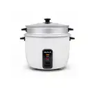 Olla arrocera con vaporera color blanco, 2.2 L, Milexus
