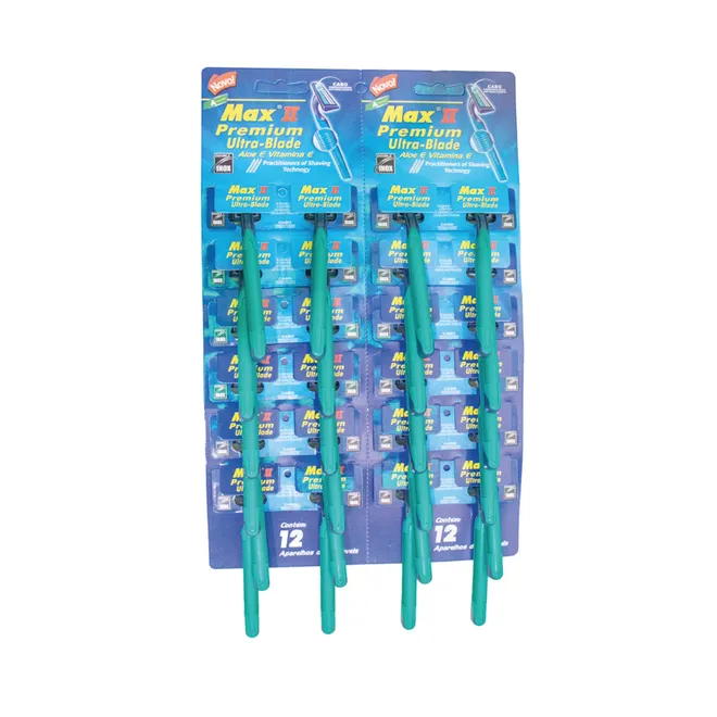 Set de máquinas de afeitar desechables, color verde, 24 u, Ultra Blade