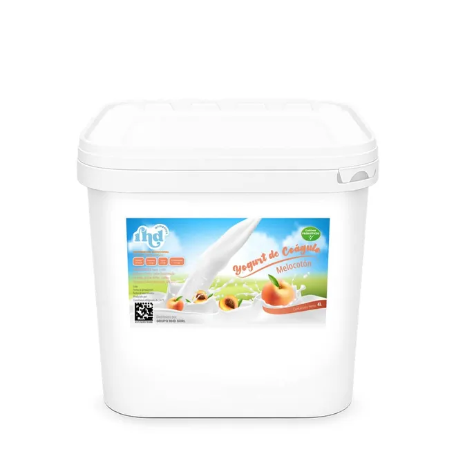 Yogurt probiótico de coágulo sabor Melocotón , 4 L, RHD