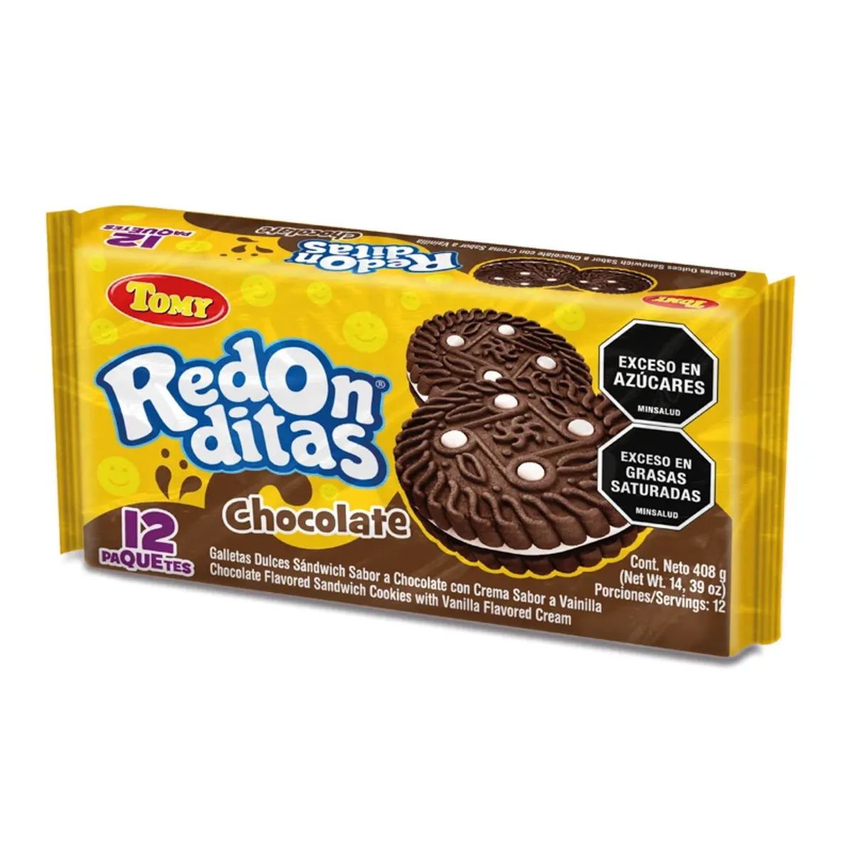 Galleta Dulce cremada chocolate, 408 g (12 u) Redonditas